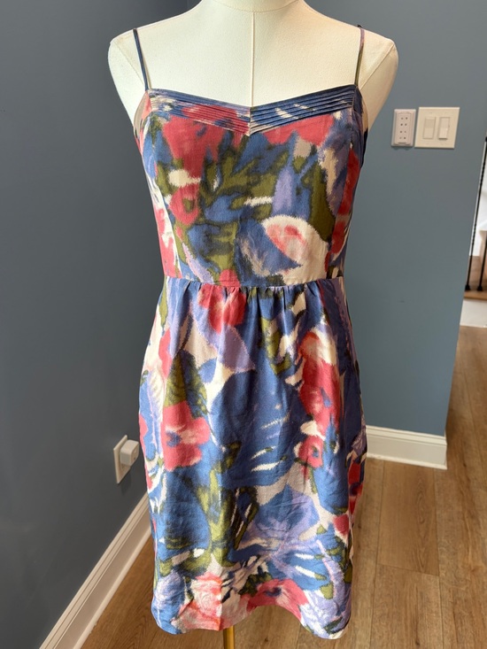Anthropologie Dresses & Skirts - Anthropologie Moulinette Soeurs Reflecting Pool 100% Silk Floral Dress 6